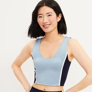 Lou & Grey Colorblock Feel Good V-Neck Bralette size Medium